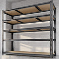 48"W Garage Shelving, 3050LBS Storage Shelves Heavy Duty, 5 Tier Metal Shelving Unit Adjustable Garage Shelves Heavy Duty Shelving for Warehouse,Commercial, Kitchen, 48" W × 18" D × 72" H, Black
