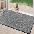 REFETONE Indoor Doormat, Front Door Mat 36"x59" Absorbent Rubber Backing Non Slip Back Door Mats, Washable Low-Profile Inside Floor Mat Door Rugs for Entryway, Resist Dirt Mud Mat for Dogs, Black