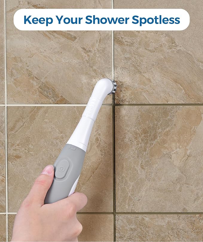 kHelfer Electric Cleaning Brush with Battery Power, KH6A Small Electric Grout Brush&5 Replacement Brush, Lightweight Waterproof Stainless Steel Wire Brush for Grout, Tile, Corner, Kitchen, Bathroom