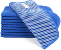 SINLAND Absorbent Microfiber Dish Cloths for Washing Dishes Best Kitchen Cloths Cleaning Cloths with Poly Scour Side 7.87Inchx7.87Inch 10 Pack Dark Blue