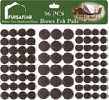 Fursafe&Q Felt Furniture Pads, Furniture Felt Pads for Hardwood Floors -Self Adhesive Chair Leg Floor Protectors, Protect Your Floors from Nicks, Bumps and Scratch, 86 Pcs Round Cabinet Door Bumper