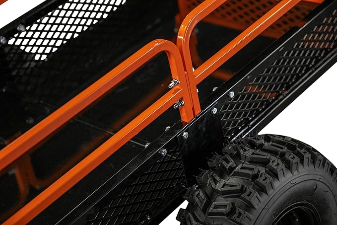Impact IMPLEMENTS® 1500lb Utility Cart Cargo Trailer with Solid Steel Floor for Lawn/Garden Tractors, ATV's, UTV's and More. Original Design with USA Trademark. Pivoting Feature for Precise Unload.