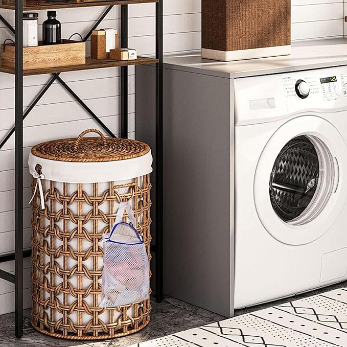 3 Pack Hanging Mesh Laundry Bags with S Metal Hooks,10x12 Inch Hanging Socks Laundry Bags, for Washing Machine