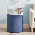 Laundry Hamper 75L,Large Laundry Basket for Clothes,Decorative Storage Basket for Blankets,Cotton Rope Woven basket for bedroom,Navy Blue