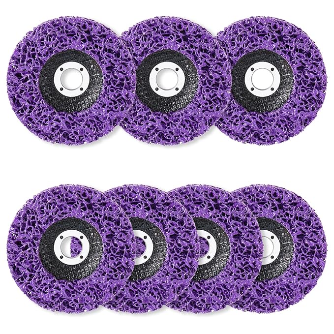 7 Pack Paint Eater Strip Disc Angle Grinder Rust Removal Disc Paint Stripper for Metal Paint Stripper Tool Rust Remover Angle Grinder Attachments Abrasive Wheels & Discs (4" x 5/8")