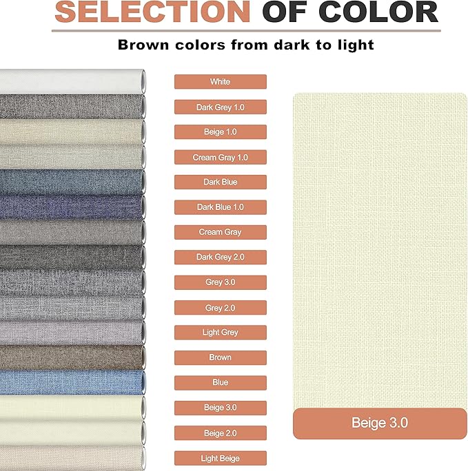Fine Linen Repair Patches, Self-Adhesive Linen Fabric Patches, 12X40 inch Extra Size, Multi Color, Can be Used for Linen Sofa Repair and Linen Clothes Repair(12" x 40",Beige 3.0)