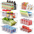 Simple Houseware Pantry Bins Storage Organizer, 8 Packs (4 Medium & 4 Large)