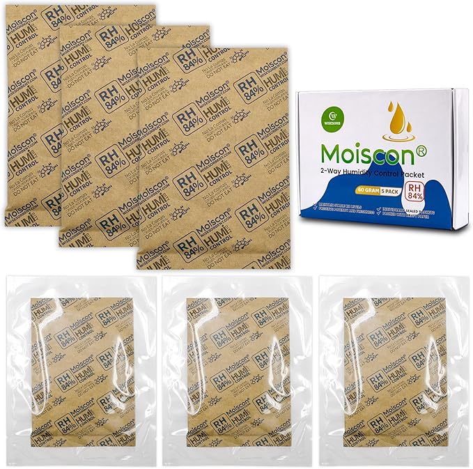 84% Two-Way Humidity Control Packs for Storing 1 lb – Size 60 – 90 Pack – Seasoning Packets Moisture Control Packets Individually Wrapped, Humidifier Packs for Season Wood Humidifier Boxes
