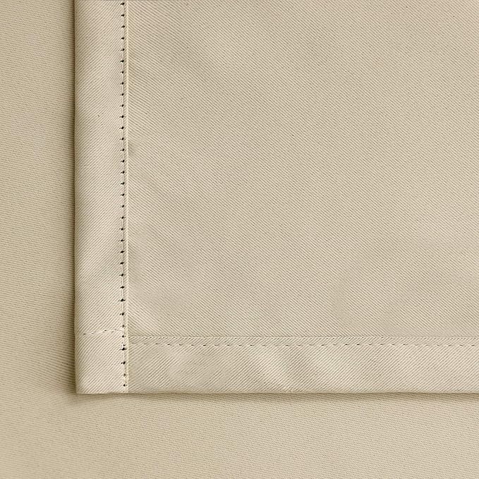 BGment Beige Blackout Curtains 36 Inches Length for Kitchen Cafe Window - Short Thermal Insulated Drapes Darkening Privacy with Rod Pocket for RV Bathroom Small Window, 2 Panels, 42 x 36 Inch