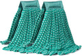 2 Pack Large Microfiber Tube Mop Heads,6 inch,Heavy Duty Mop Head,Highly Absorbent,Commercial Mop Head Replacement,Wet Mop Heads Replacement,for Hardwood, Tile, Laminate Floors,Green