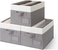 GRANNY SAYS Fabric Storage Bins for Clothes & Closet Organization - Collapsible, Decorative Boxes, Large, 3-Pack