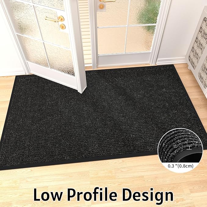 Front Door Mat Indoor Outdoor Entrance, 36" x 120" Dirt Resistant and Absorbent Door Mat, TPR Backing Non-Slip Doormats, Easy to Clean, Low Profile Welcome Floor Mat for Outside Entry
