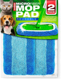 VanDuck Reusable Pet Heavy Duty Mop Pads Compatible with Swiffer Sweeper (2-Pack) - Washable Microfiber Mop Pads for Wet & Dry Use - All Purpose Floor Mopping and Cleaning Product