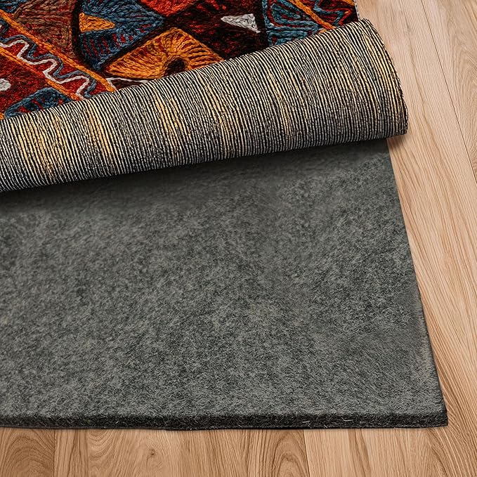 Nevlers 5'x7' Felt TPO Non Slip Rug Pad | 1/4" Thick Rug Cushion | Anti Slip Grips for Hardwood Floors