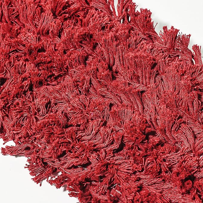 Commercial Dust Mop Replacement Head – 36 x 5 in. Cotton Nylon Reusable Mop Head – Industrial Dust Mop Refill for Floor Cleaning & Janitorial Supplies, Red