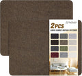 KING MOUNTAIN Fine Linen Repair Patches, Self-Adhesive Linen Fabric Patches, 8X11 inch 2 PCS, Multi Color, Can be Used for Linen Sofa Repair and Linen Clothes Repair(Dark Brown,8" x 11"-2PCS)
