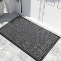 Yimobra Large Door Mat Outside Entrance 47x32, Waterproof Heavy Duty Outdoor Mats for Front Door, Non Slip Rubber Entry Mat for Garage Patio, Easy Clean, Mix Grey