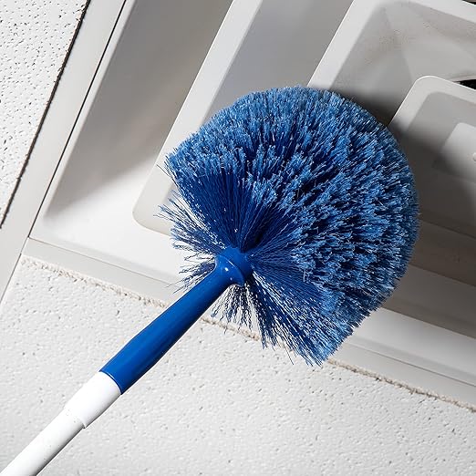 SPARTA Flo-Pac Rounded Duster Cleaning Duster with Electrostatically Charged Bristles for Cleaning, 9 X 7 X 7 Inches, Blue