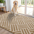 OLANLY Indoor Door Mat, 48x32 Inch, Dirt Resistant and Absorbent, Non-Slip Rubber Backing Floor Mats, Easy Clean Low-Profile Doormat for Entryway, Front Door, and Inside Entrance, Beige