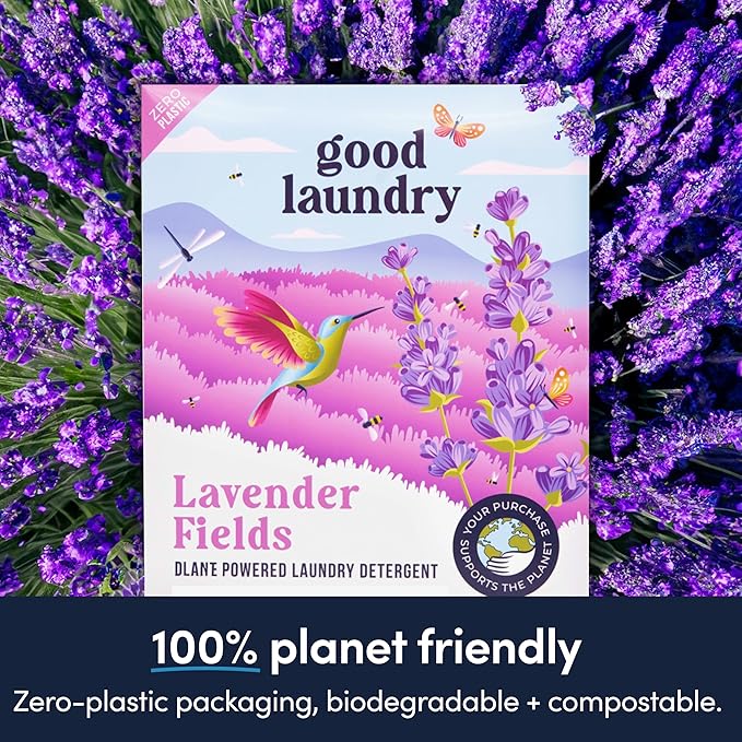 Good Laundry Lavender Detergent Sheets, & Dryer Sheet Bundle - No Plastic Jugs, Eco-Friendly, Zero Harsh Chemicals, Hypoallergenic - Based in the USA