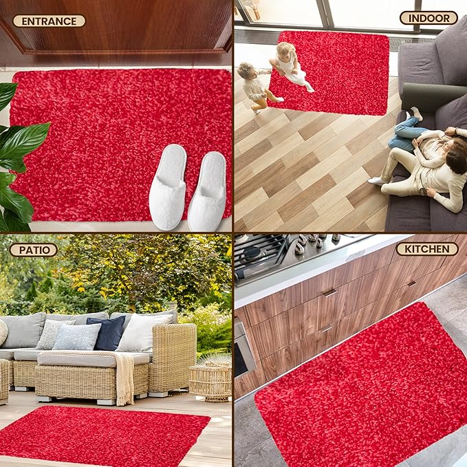 Premium Microfiber Indoor Door Mat – 24"x36" Washable Entry Mat, Non-Slip, Waterproof Backing, Super Absorbent, Low Profile Entryway Doormat for Indoor Entrance