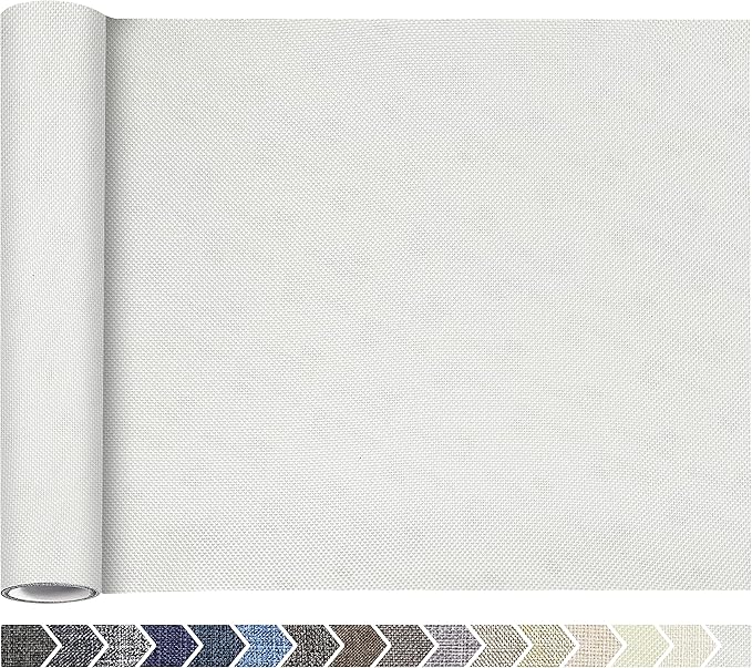 KING MOUNTAIN Fine Linen Repair Patches, Self-Adhesive Linen Fabric Patches, 12X40 inch Extra Size, Multi Color, Can be Used for Linen Sofa Repair and Linen Clothes Repair(12" x 40",White)