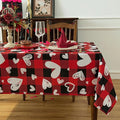 Red Gingham Plaid Love Heart Tablecloth - Valentines Day Rectangular 58x102 Inch Water Resistant Table Cloth for Indoor/Outdoor Use - Holiday Table Cover for Kitchen, Picnics, and Parties