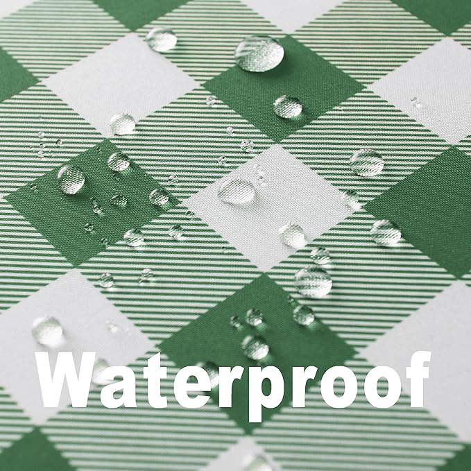 Waterproof Checkered Tablecloth Fabric - Rectangle 58x84 Inch Classic Gingham Buffalo Plaid Table Cloth for Indoor/Outdoor Use - Washable Table Cover for Kitchen, BBQs, and Parties