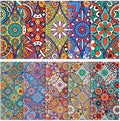 Sinmoe 20 Pcs Microfiber Cleaning Cloth Microfiber Cloth Gift Soft Multicolor Glasses Cleaner for Eyeglasses Camera Lens Cell Phone Screens Glasses, 6 x 6 Inches(Mandala)