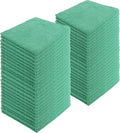 Microfiber Cleaning Cloths, 240 Pack, 16"x16", All-Purpose, Softer, Highly Absorbent, Lint-Free, Reusable, Washable Pro Towels, Green, for House, Kitchen, Bathroom, Car, Office