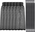 Shappy 24 Pieces Washing Machine Lint Traps and Cable Ties Set 6 Nylon Mesh Lint Trap for Discharge Hoses and 18 Cable Ties Fits Most Washing Machines(Black)