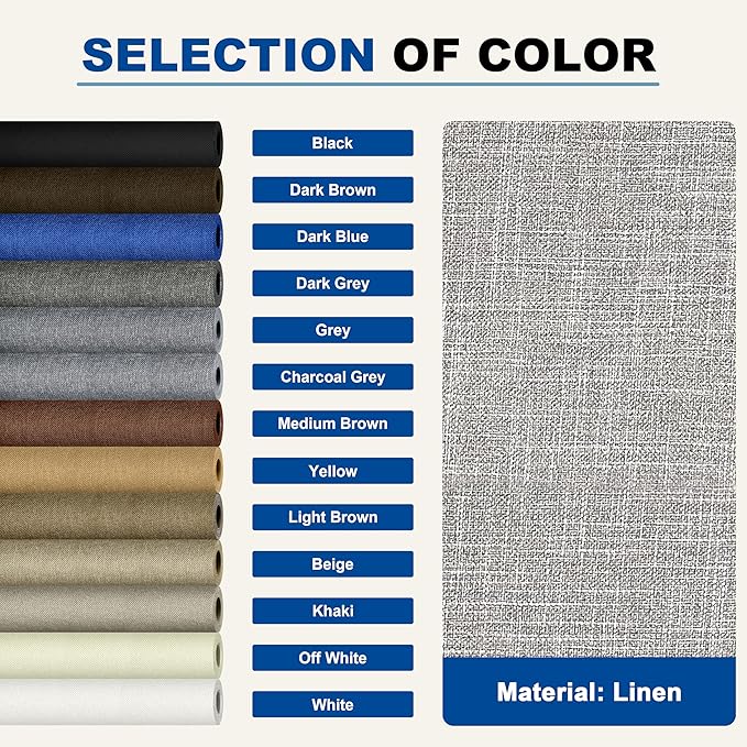KING MOUNTAIN Linen Repair Patches, Self-Adhesive Fabric Patches, 4 X 63 inch Extra Size, Multi Color, Can be Used for Sofa Repair and Linen Clothes Repair (Light Grey 2.0)