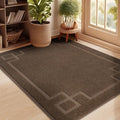 BEQHAUSE Door Mat 32" x 48", Non-Slip Door Mats Indoor Entryway Rugs Washable Low-Profile Absorbent and Stain Resist Floor Mats, Dog Door Mat for Front Back Door, Muddy Wet Shoes & Paws, Brown