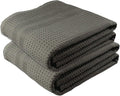 GILDEN TREE Waffle Bath Sheet Large Bath Towels Quick Dry Thin Body Towels, 40x80 Oversized Bath Towels for Adults, 2 Pack Bath Sheet Set, Classic Style (Stone)