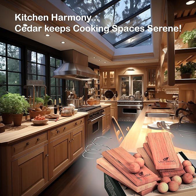 Cedar Blocks for Clothes Storage -25 pcs (15 Hang-ups & 10 Balls)- Hanging Cedar Planks, Natural Closet Smell Eliminator, Natural Closet Deodorizer, Drawer Fresheners for Dresser.