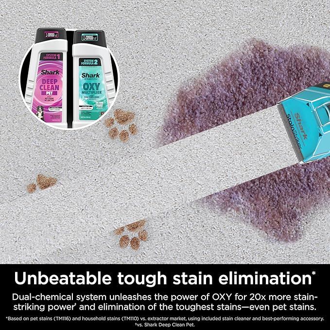 Shark CarpetXpert HairPro with StainStriker, Upright Carpet, Area Rug & Upholstery Cleaner, Perfect for Pets & Hair Removal, Carpet Shampooer, 4 Cleaning Tools, Pet Cleaning Solution, Copper, EX301