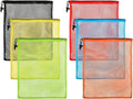 iMucci 13"X15.5" 6Pcs Mesh Laundry Drawstring Bag Nylon Drawstring Gym Bag with Cord Lock Closure