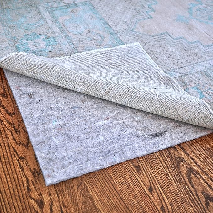 RUGPADUSA - Dual Surface - 8'x12' - 1/8" Thick - Felt + Rubber - Non-Slip Backing Rug Pad - Adds Low-Profile Comfort and Protection