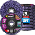4.5 Inch Paint Stripping Disc - Rust Remover Wheel, Abrasive Discs Rust, Oxidation, Paint Remover Stripper Discs - Medium Strip Discs 4 1/2 for Angle Grinder GRAFF 10 Packs (7/8" Arbor)