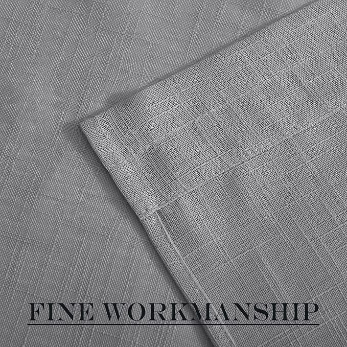 NICETOWN Semi Sheer Curtains 64 inches Long for Front French Door, Farmhouse Light Filtering Window Panels for Glass Office, Door Window Covering with Tieback, 26 Inches Wide, 1 Panel, Dark Grey