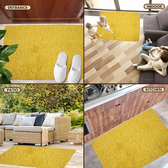 Premium Microfiber Indoor Door Mat – 24"x36" Washable Entry Mat, Non-Slip, Waterproof Backing, Super Absorbent, Low Profile Entryway Doormat for Indoor Entrance