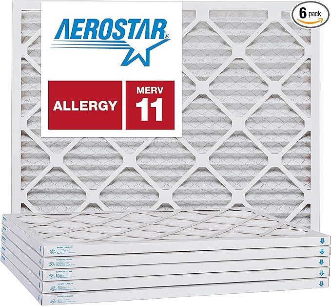Aerostar 12x14x1 MERV 11, Pleated Air Filter, 12x14x1, Box of 6, Made in the USA