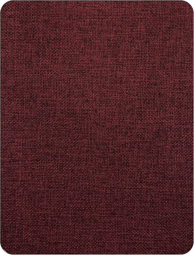 Coarse Linen Repair Patches, Self-Adhesive Linen Fabric Patches, 8X11 inch Extra Size, Multi Color, Can be Used for Linen Sofa Repair and Linen Clothes Repair(8" x 11",Burgundy 1.0)