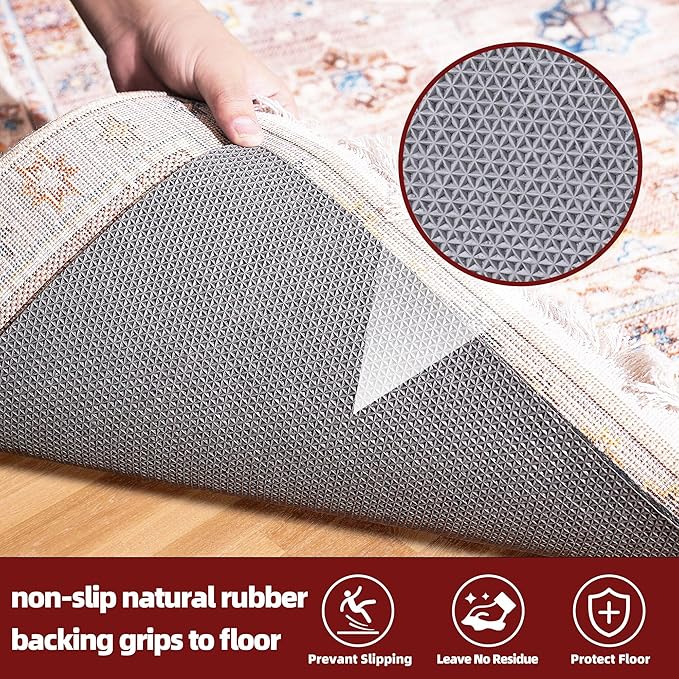 BAGAIL Felt and Natural Rubber Backing Rug Pads 1/8” Thick, 10 x 14 Ft Non Slip Rug Gripper Keep Rugs in Place, Under Area Rug Protective Cushioned Pads, Carpet Runners, Hardwood Floors Protection