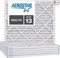 Aerostar 22x22x1 MERV 13, Pleated Air Filter, 22x22x1, Box of 6, Made in the USA