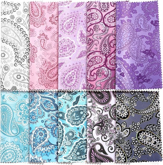 Sinmoe 20 Pcs Microfiber Cleaning Cloth Cute Paisley Waves Design Microfiber Soft Multicolor Glasses Cleaner Cloth for Eyeglasses Camera Lens Cell Phone Screens Glasses, 6 x 6 Inches