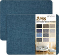 Coarse Linen Repair Patches, Self-Adhesive Linen Fabric Patches, 8X11 inch 2 PCS, Multi Color, Can be Used for Linen Sofa Repair and Linen Clothes Repair(8" x 11"-2PCS,Dark Blue)