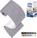 KING MOUNTAIN Linen Repair Patches, Self-Adhesive Linen Fabric Patches, 4 X 63 inch Extra Size, Multi Color, Can be Used for Linen Sofa Repair and Linen Clothes Repair (Light Grey)