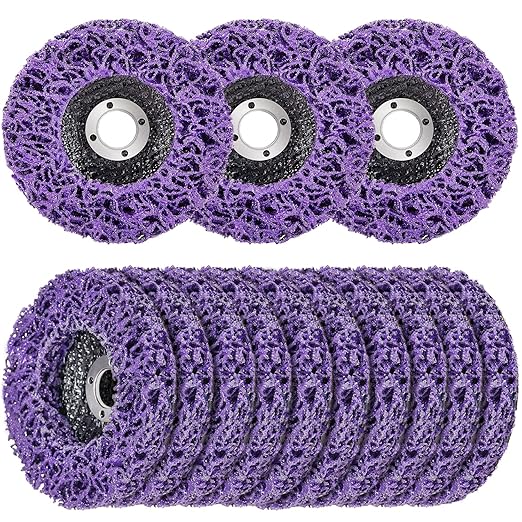 10 Pack Strip Discs Rust Remover Wheel Stripping Wheel for Angle Grinder Paint Strip Wheel Quick Abrasive Discs Rust, Oxidation, Paint Remover (4-1/2'' x 7/8'')