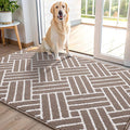 OLANLY Indoor Door Mat, 48x32 Inch, Dirt Resistant and Absorbent, Non-Slip Rubber Backing Floor Mats, Easy Clean Low-Profile Doormat for Entryway, Front Door, and Inside Entrance, Brown